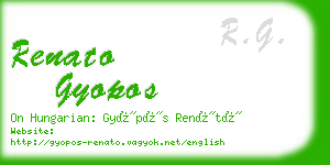 renato gyopos business card